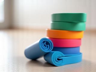 Set of colorful resistance bands